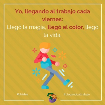 llegando al trabajo